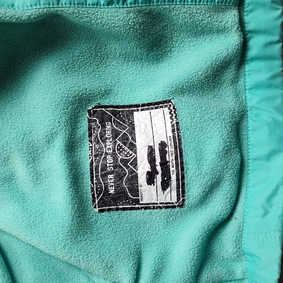 The North Face Mint Green And Gray Light Jacket Fleece Lined Girls Large 14/16 - Picture 14 of 14